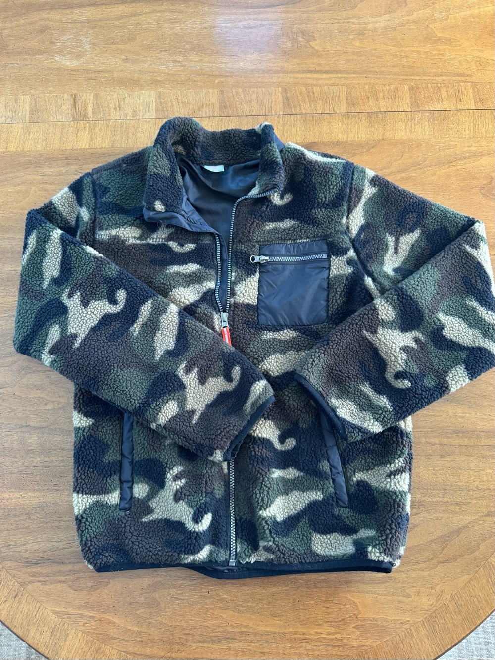 Wonder Nation Boys Camouflage Sherpa Lined Jacket